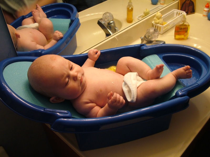 1st Bath in my big Boy Bath Tub