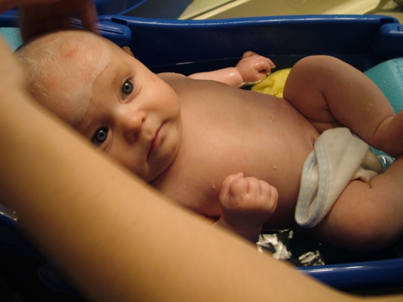 1st Bath in my big Boy Bath Tub