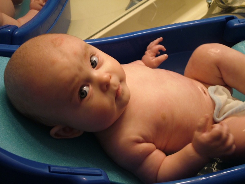 1st Bath in my big Boy Bath Tub