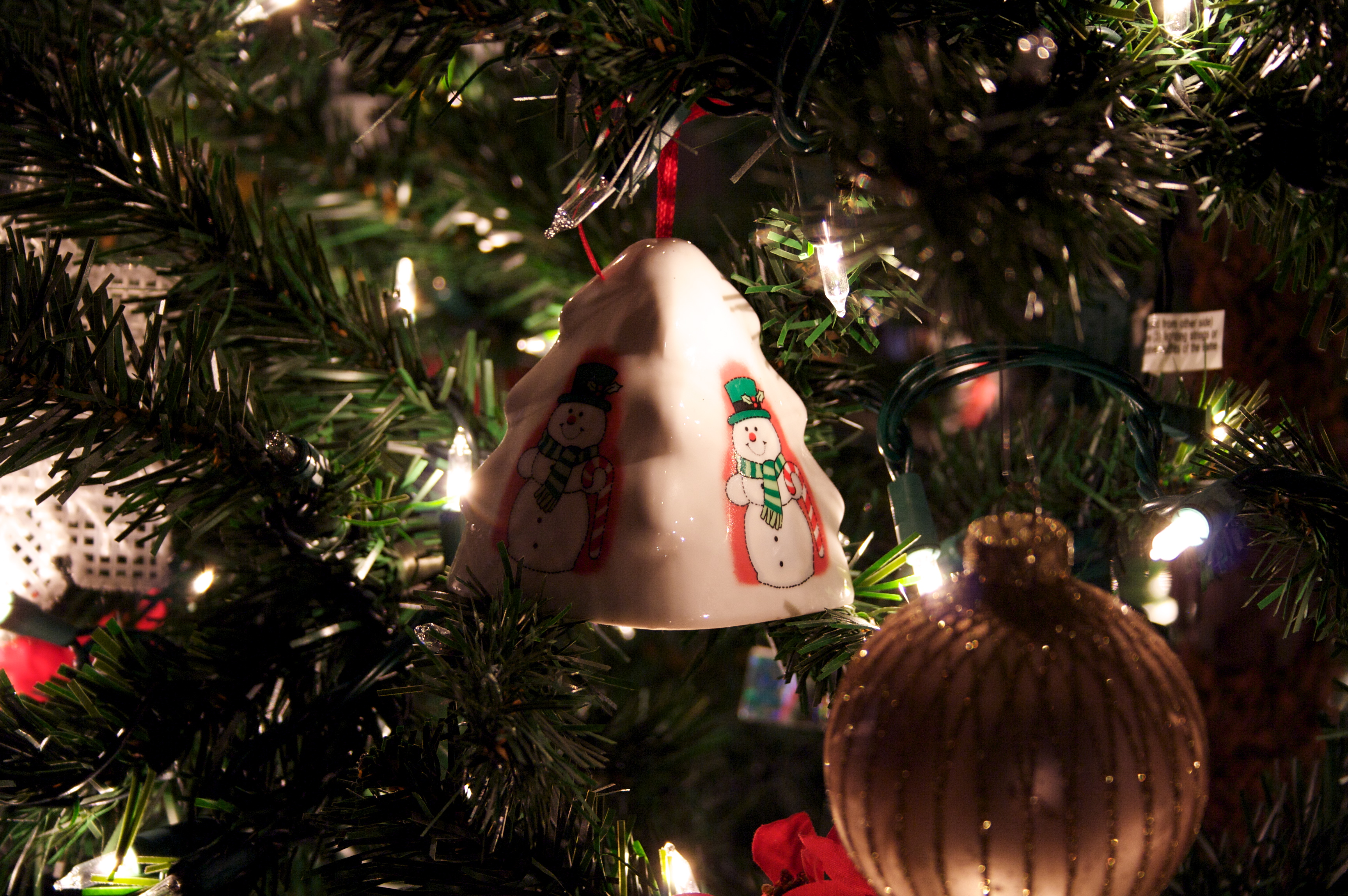 And the blasted tree is up