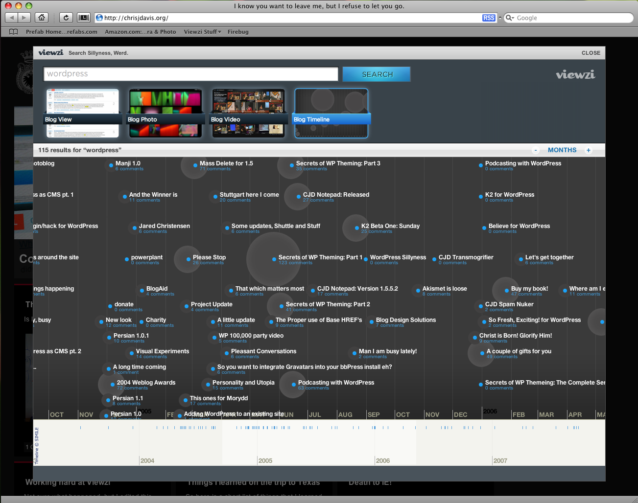 Blog Timeline View