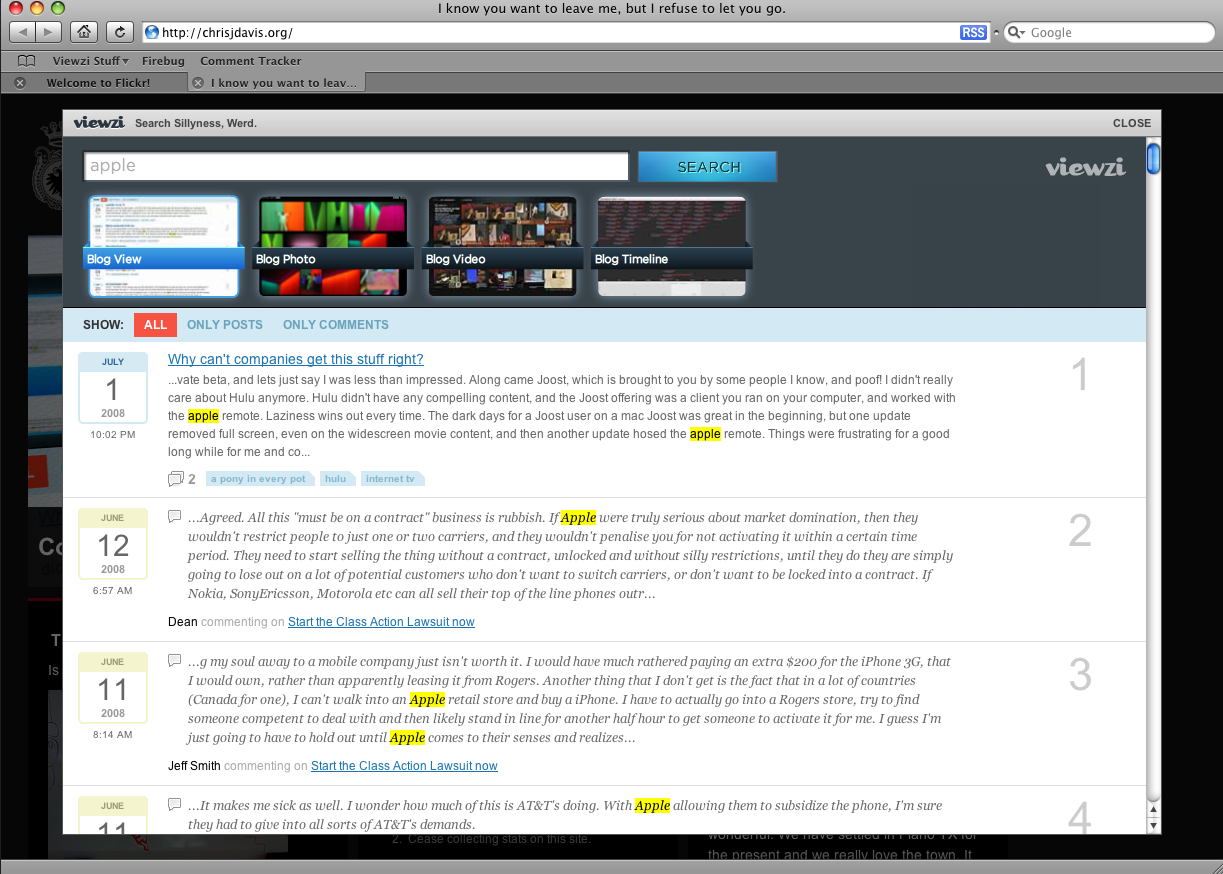 Blog View: Sillyness, werd.