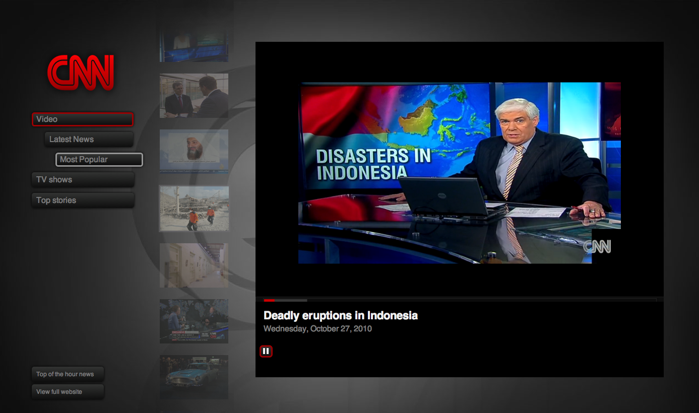 CNN app for Google TV
