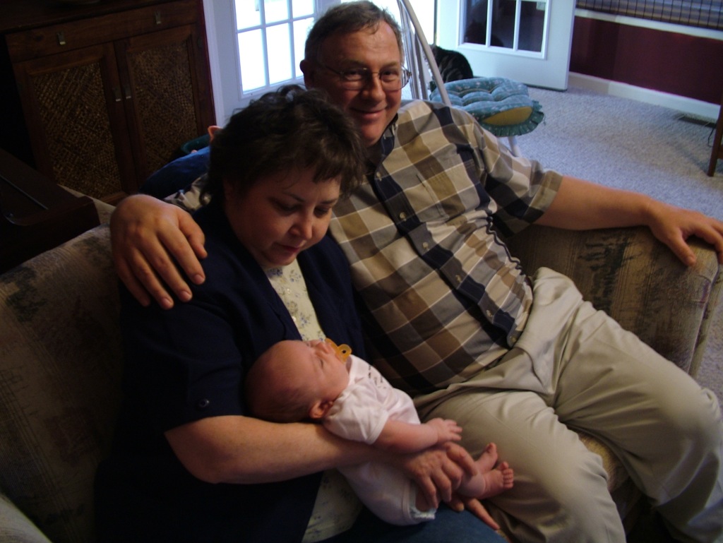 Grandma and Grandpa Morgan with Jakob