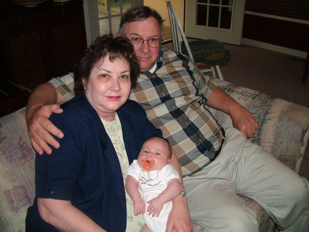 Grandma and Grandpa Morgan with Jakob
