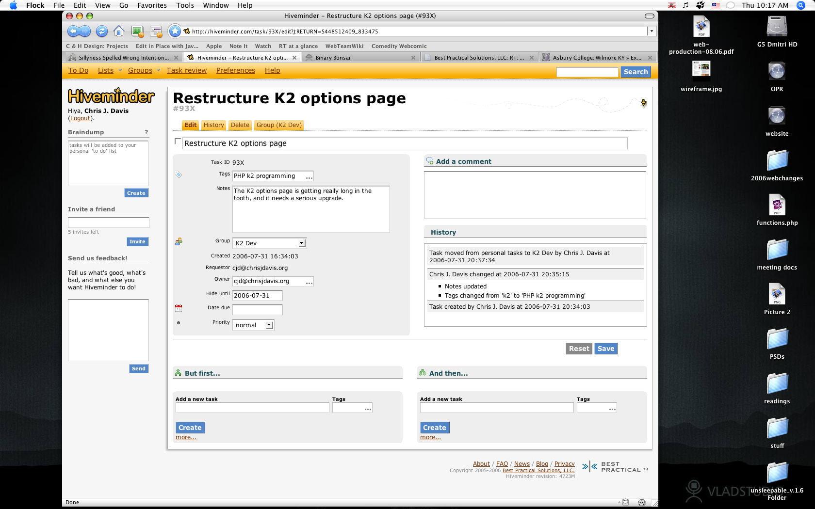 Hiveminder, a first look