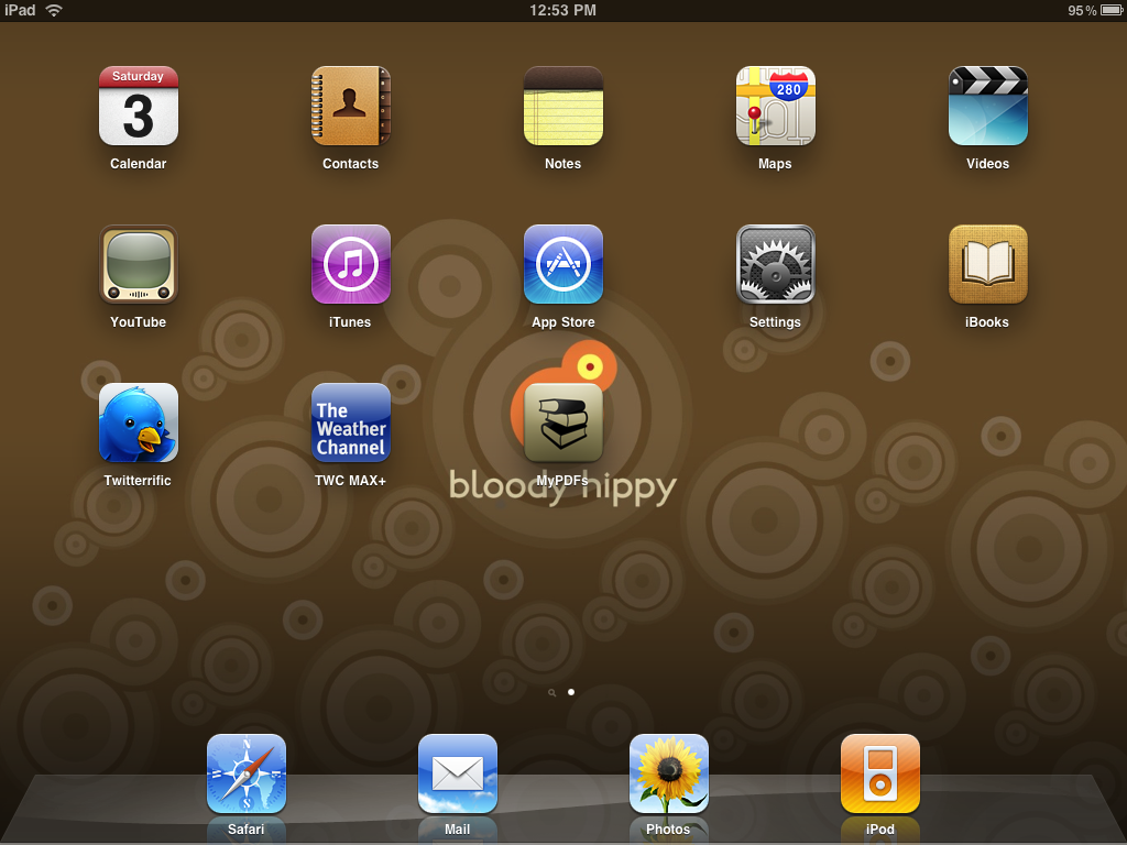 iPad screenshot, the first