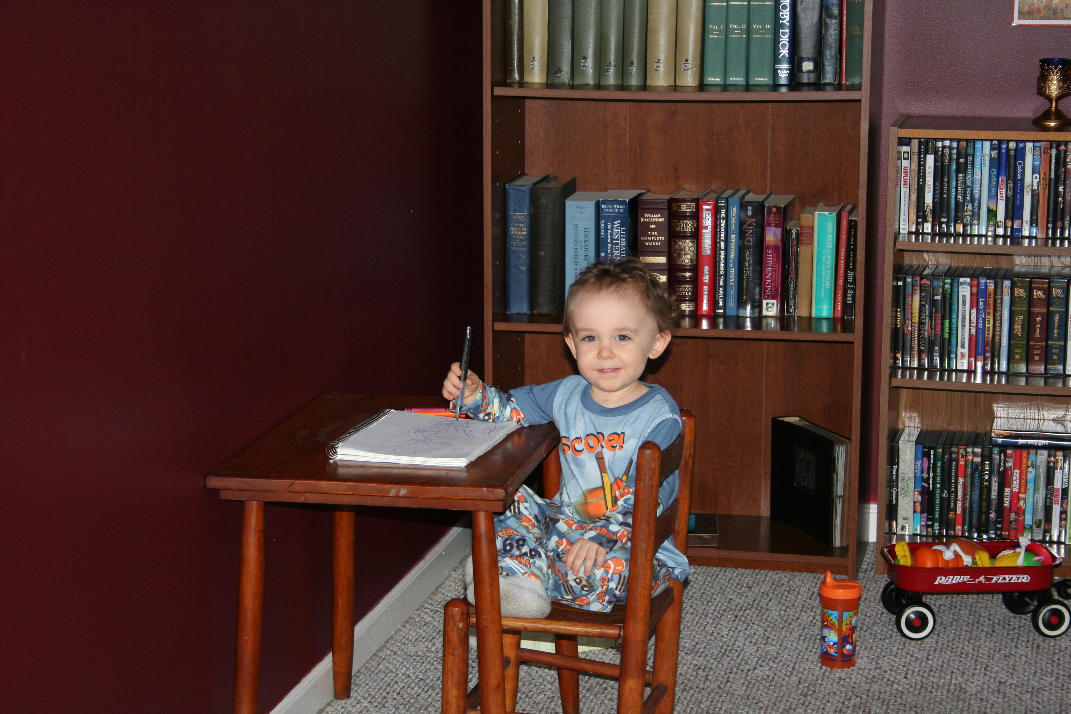 Jakob at his desk