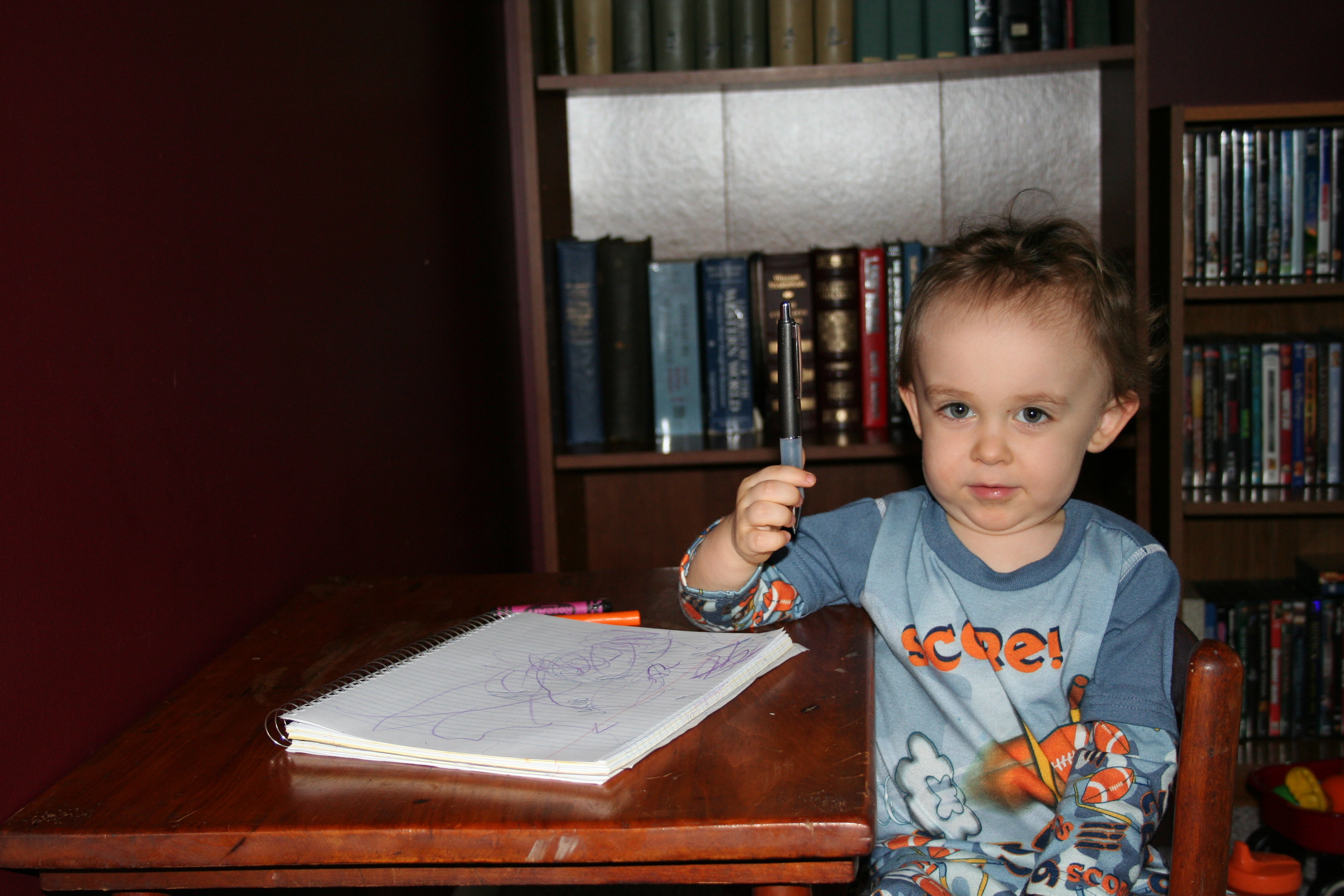 Jakob at his desk