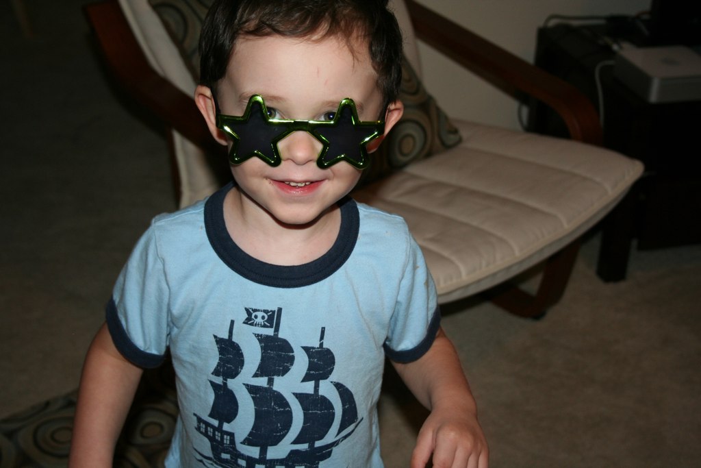 Jakob enjoying his sunglasses