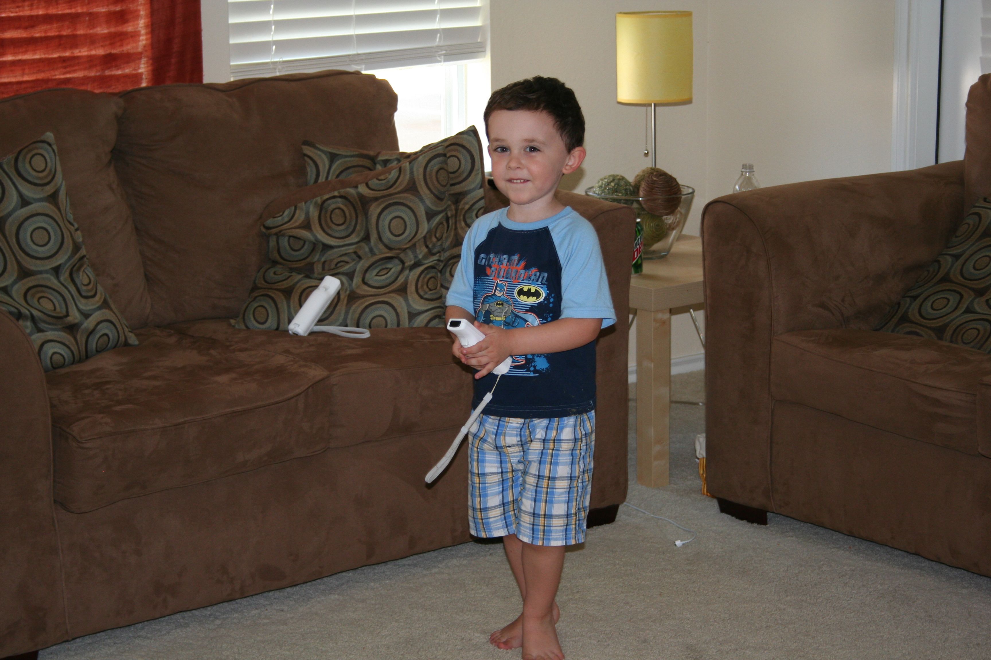 Jakob playing Wii