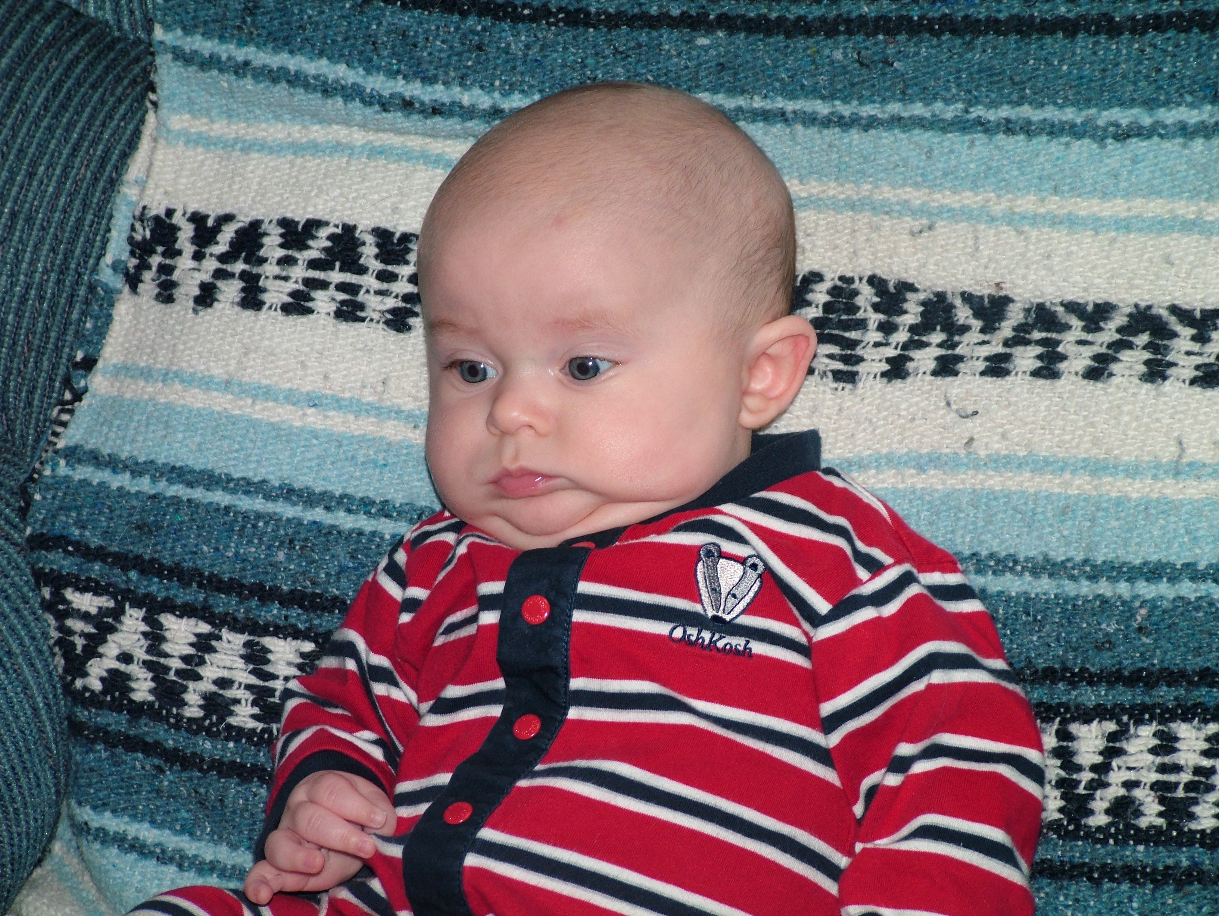 Jakob sitting up for the 1st time