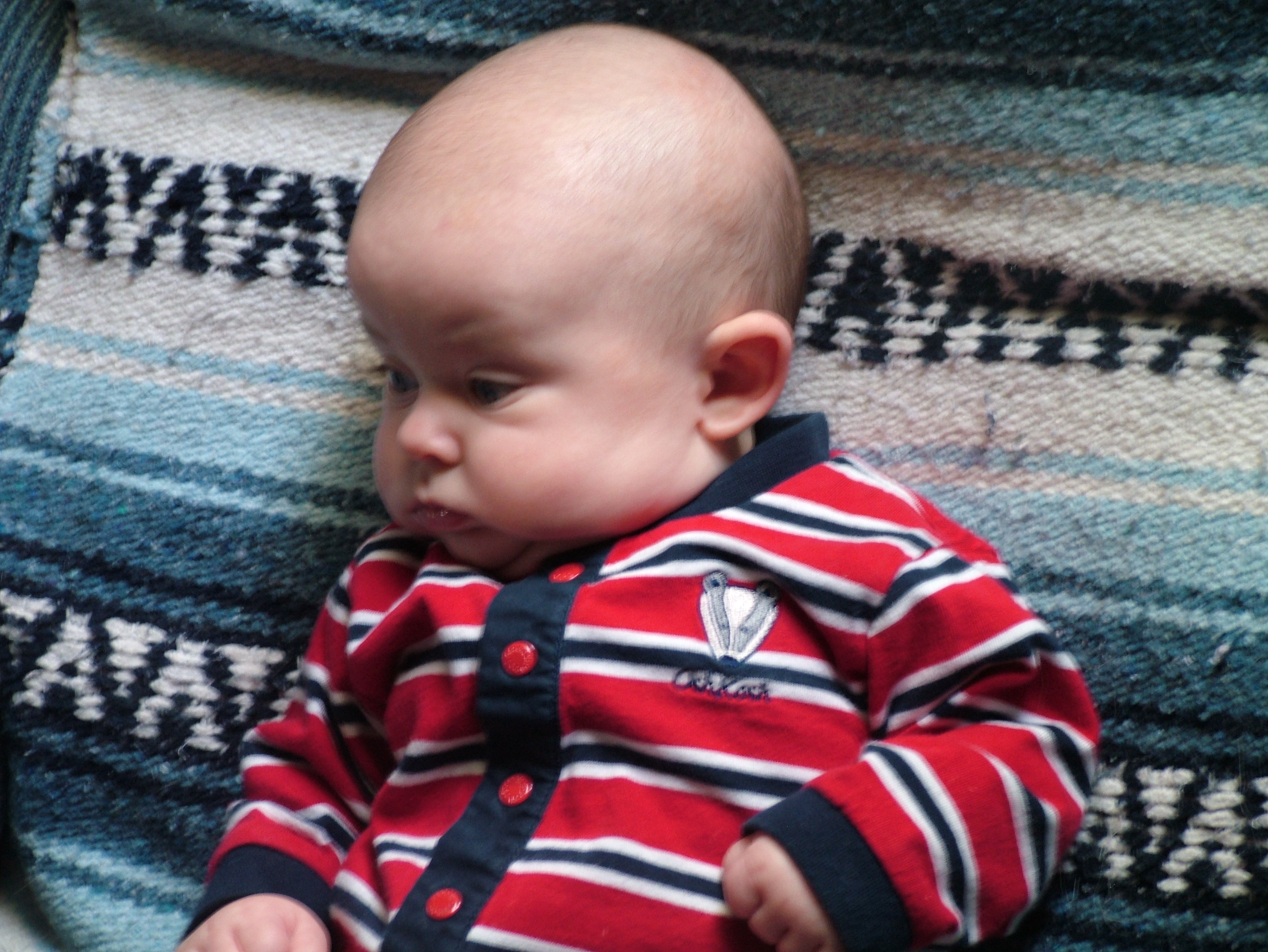 Jakob sitting up for the 1st time