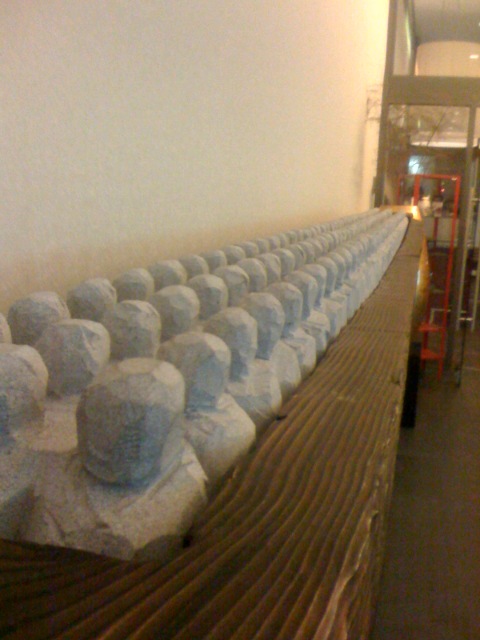 Men in a row