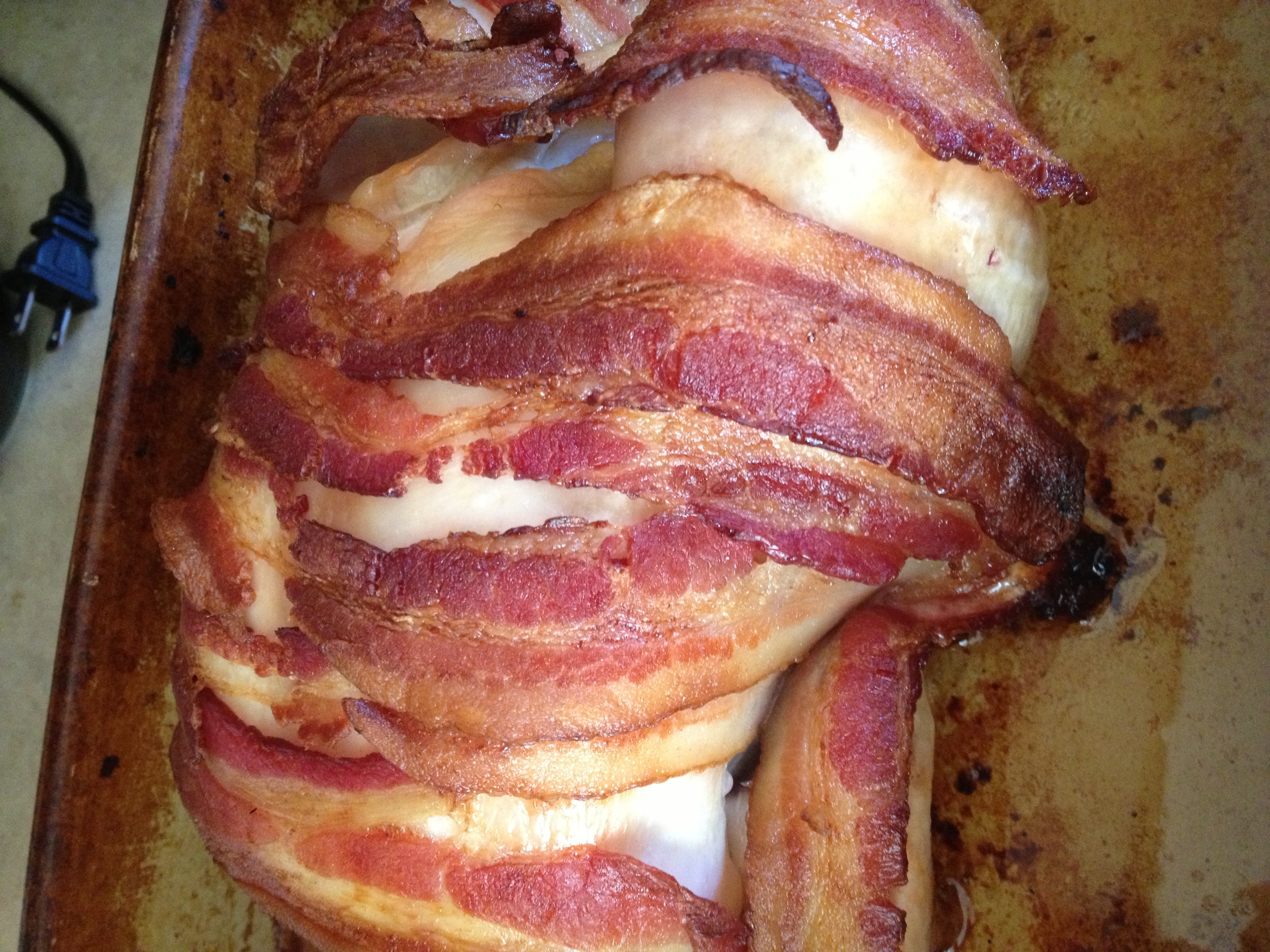 Mmmm bacon wrapped chicken.