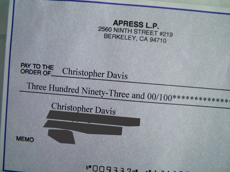 My Check for writing Blog Design Solutions
