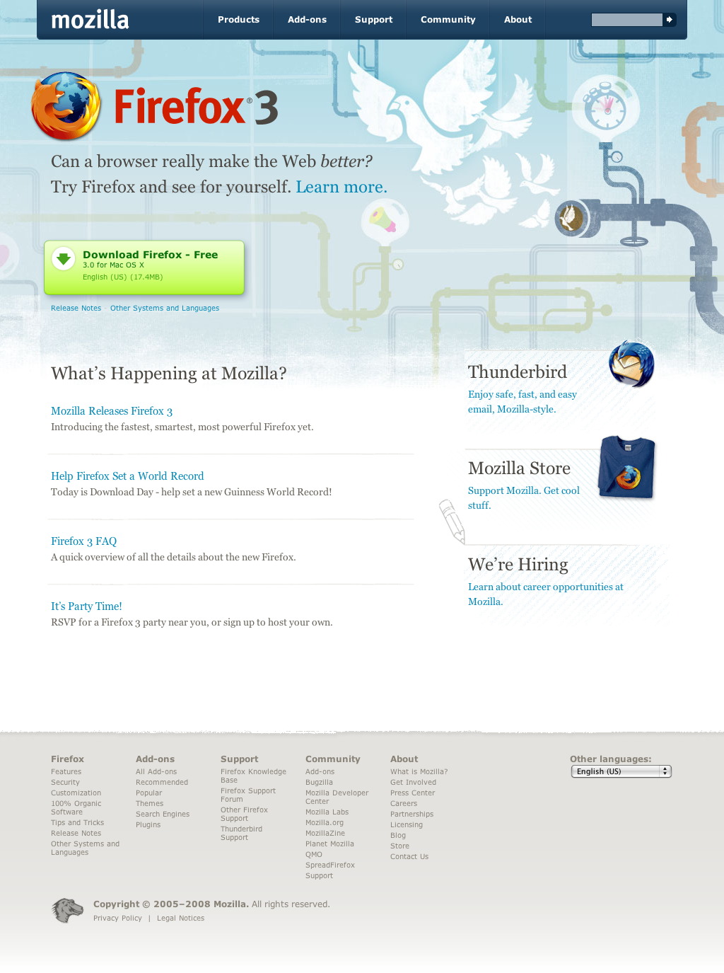 New Mozilla site