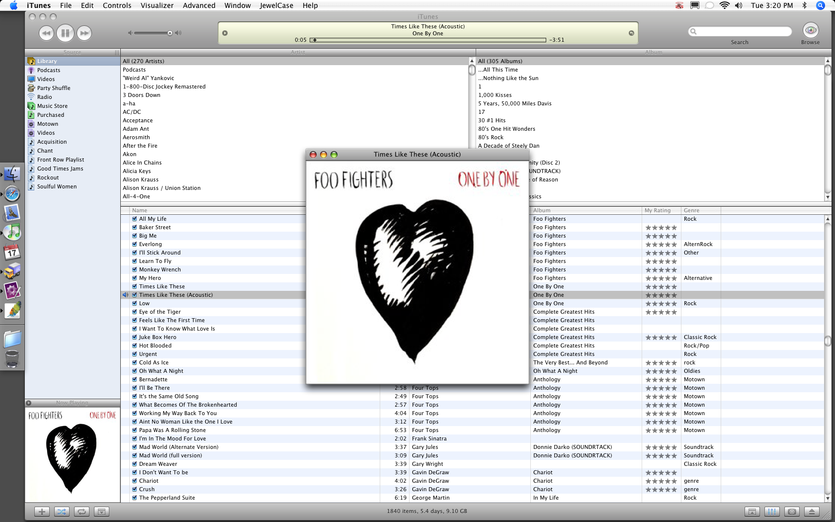 Now Playing: Times Like These: Acoustic