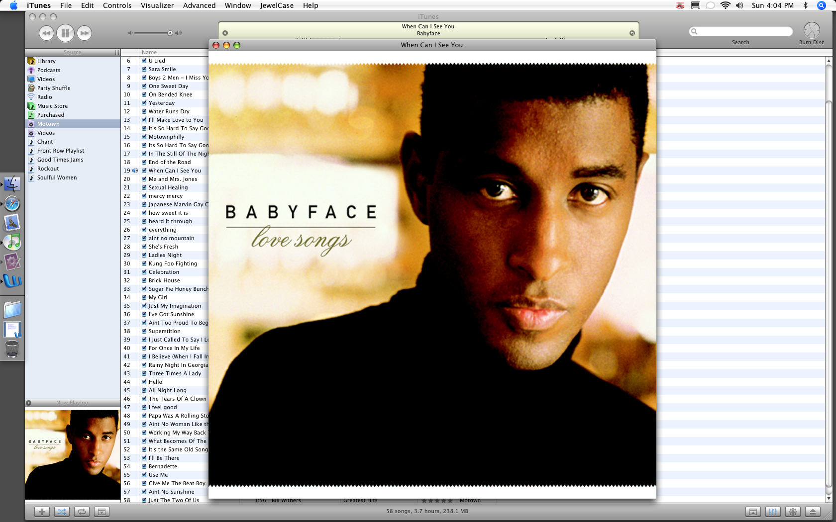 Now Playing: When Can I See You Again, by Babyface