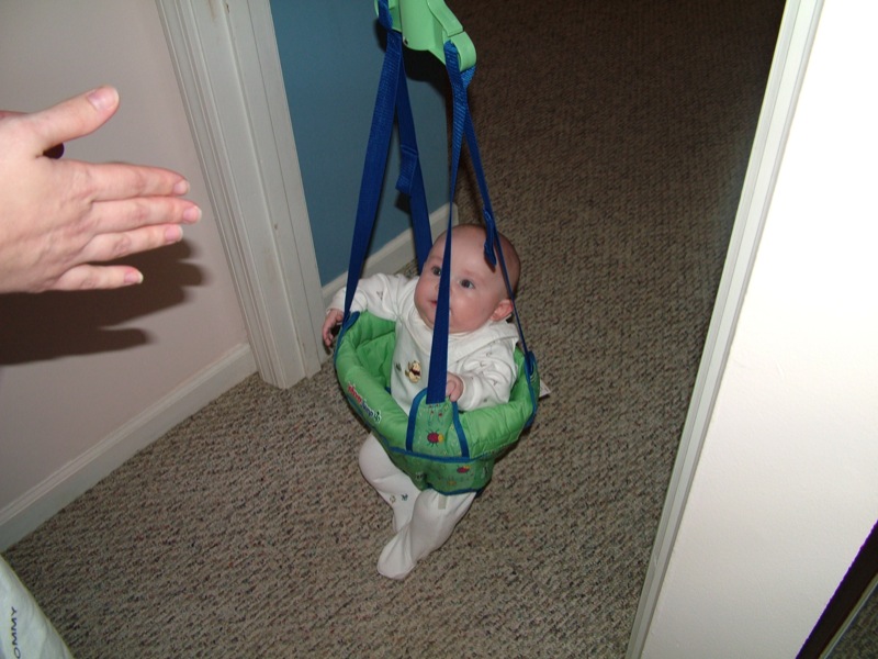 Playing in his swing for the 1st time