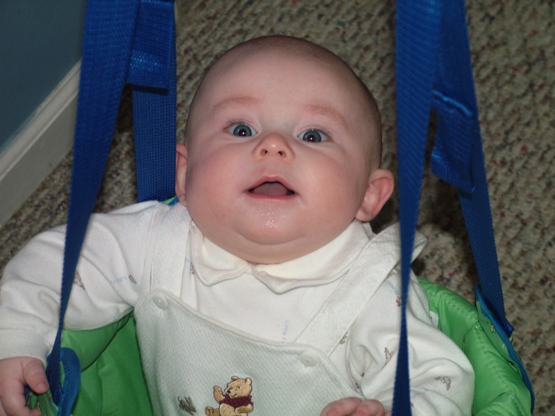 Playing in his swing for the 1st time