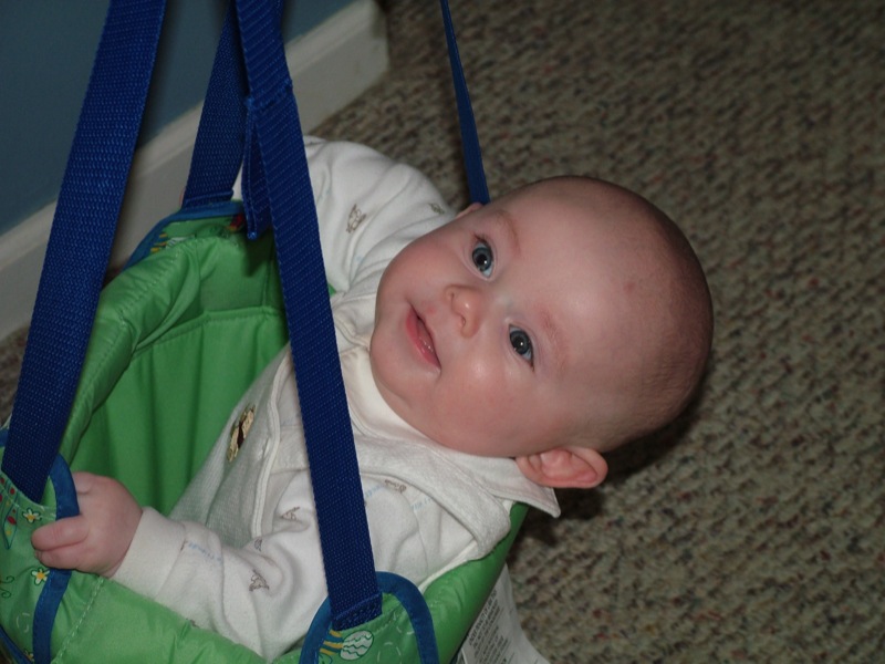 Playing in his swing for the 1st time