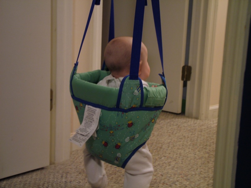 Playing in his swing for the 1st time