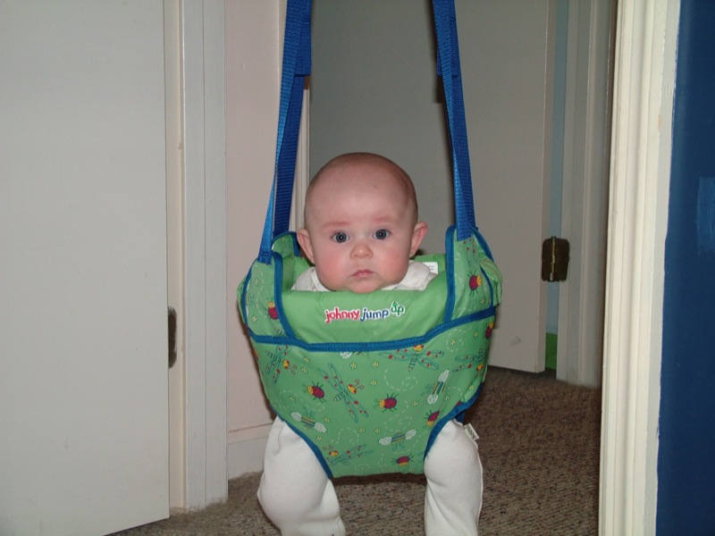 Playing in his swing for the 1st time