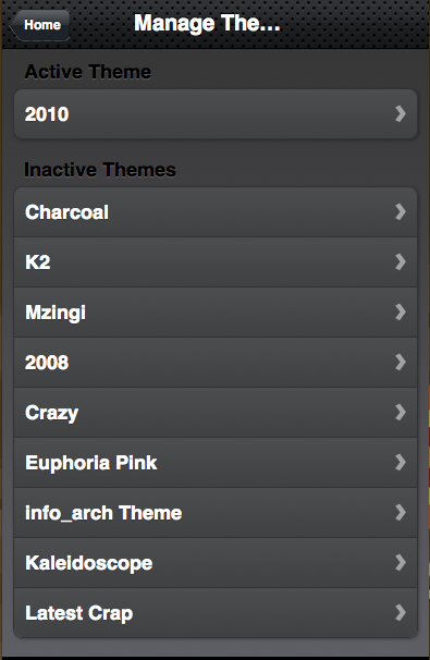 Theme Overview Page