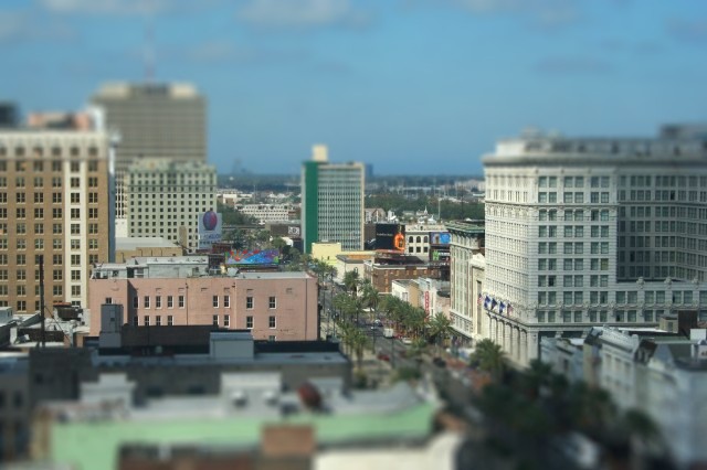 Tilted and shifted New Orleans