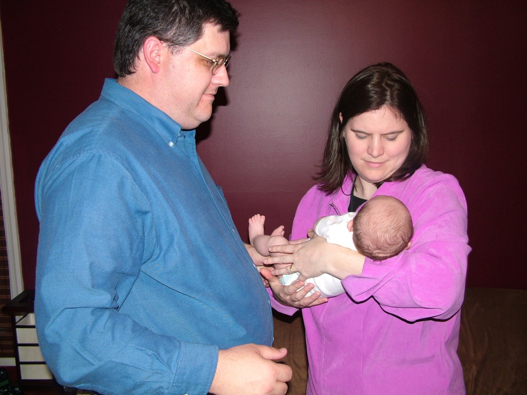 Uncle Ken and Aunty Amy visit Jakob for the first time