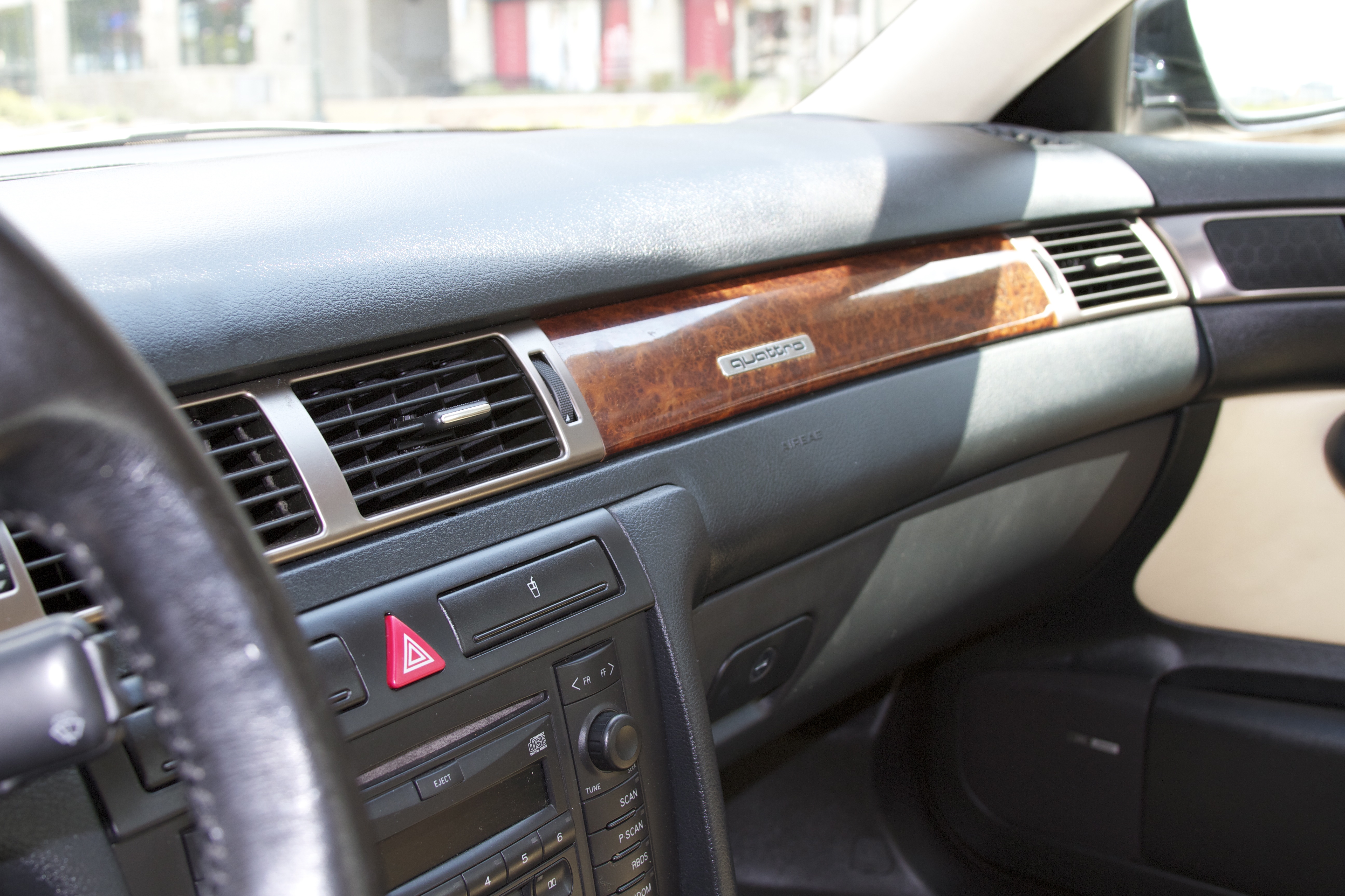 Wood grain is in amazing shape, as are the leather seats.