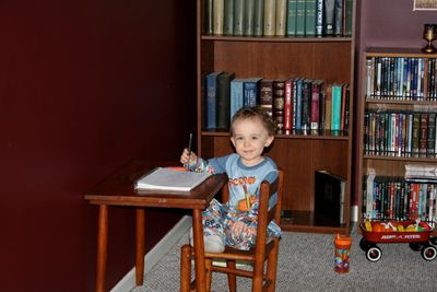 Jakob at his desk