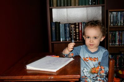 Jakob at his desk