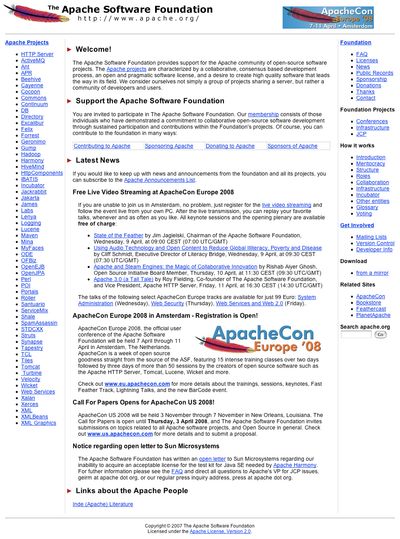 Apache.org circa 12:25pm today