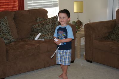 Jakob playing Wii