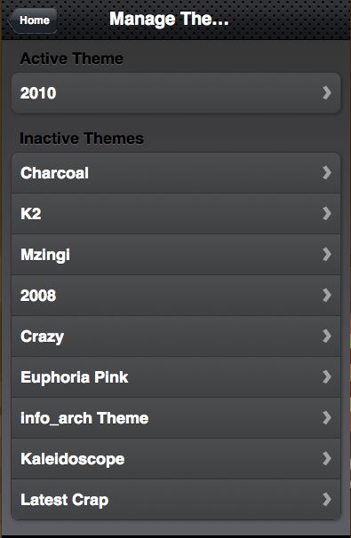 Theme Overview Page