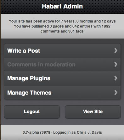 Just some updated shots for the mobile admin