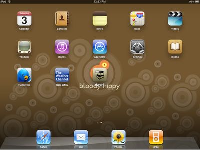 iPad screenshot, the first