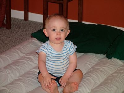 Trying out the bed