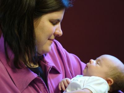 Aunt Amy getting some quality time with Jakob