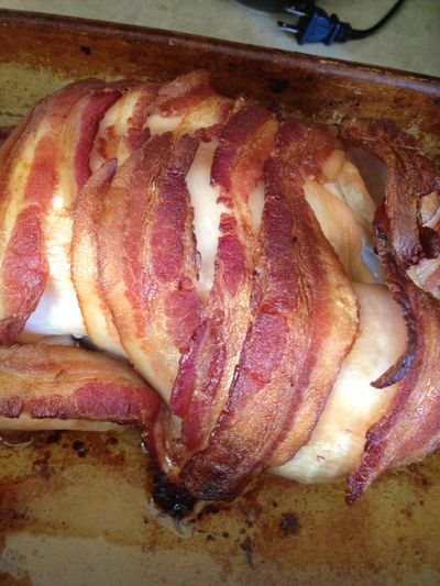 Mmmm bacon wrapped chicken.
