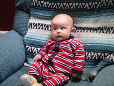 Jakob sitting up for the 1st time