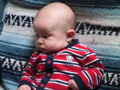 Jakob sitting up for the 1st time