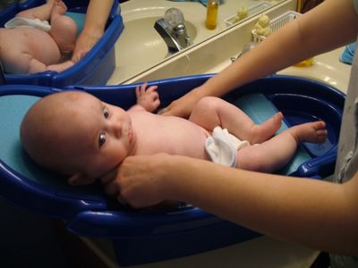 1st Bath in my big Boy Bath Tub