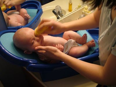 1st Bath in my big Boy Bath Tub