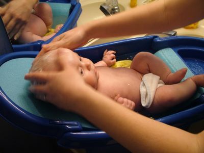 1st Bath in my big Boy Bath Tub