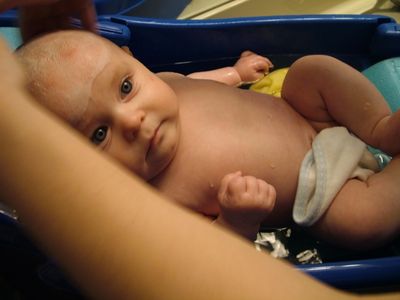 1st Bath in my big Boy Bath Tub
