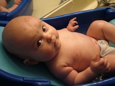 1st Bath in my big Boy Bath Tub