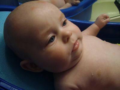1st Bath in my big Boy Bath Tub